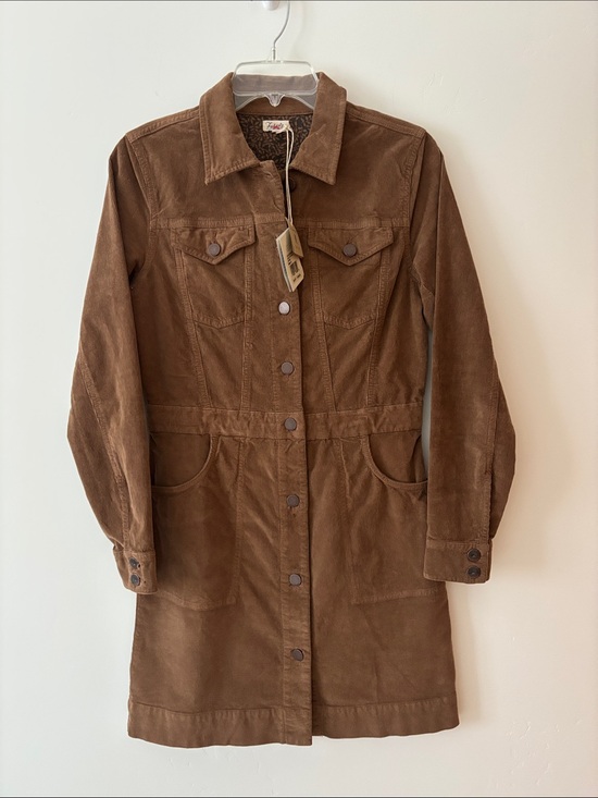 Faherty Jackets & Blazers - Faherty Brown Corduroy Button-Front Dress